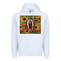 Sunflower Serape Lady Of Guadalupe Premium Hoodie | Teevron