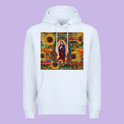Premium Hoodie sunflower serape lady of guadalupe