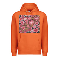 Carrot valentines day hearts with leopard and cowhide Premium Hoodie - RanaPortraitStore