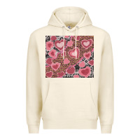 Tofu valentines day hearts with leopard and cowhide Premium Hoodie - RanaPortraitStore