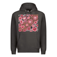Smoke valentines day hearts with leopard and cowhide Premium Hoodie - RanaPortraitStore