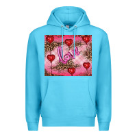 Ocean Blue valentines day love Premium Hoodie - RanaPortraitStore