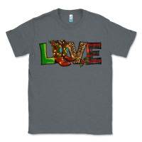 Charcoal Heather Christmas boots love Classic Tee - RanaPortraitStore