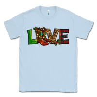 Dusty Blue Christmas boots love Classic Tee - RanaPortraitStore