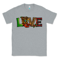 Heather Grey Christmas boots love Classic Tee - RanaPortraitStore
