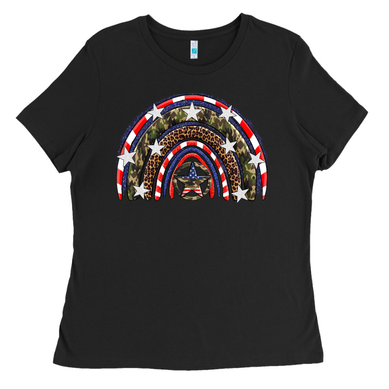 Usa Camouflage Rainbow Ladies Tee by Artiststas | Teevron