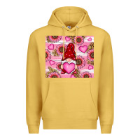 Antique Gold valentines day gnomes Premium Hoodie - RanaPortraitStore