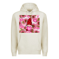 Oatmeal Heather valentines day gnomes Premium Hoodie - RanaPortraitStore