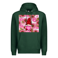 Sports Green valentines day gnomes Premium Hoodie - RanaPortraitStore