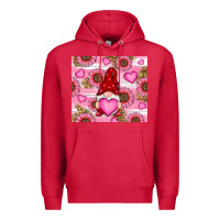 Cardinal valentines day gnomes Premium Hoodie - RanaPortraitStore