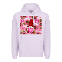 Lilac valentines day gnomes Premium Hoodie - RanaPortraitStore