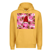 Mustard valentines day gnomes Premium Hoodie - RanaPortraitStore
