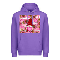 Purple valentines day gnomes Premium Hoodie - RanaPortraitStore
