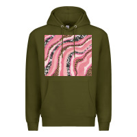 Army Green valentines day watercolor Premium Hoodie - RanaPortraitStore