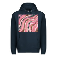 Navy valentines day watercolor Premium Hoodie - RanaPortraitStore