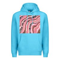 Ocean Blue valentines day watercolor Premium Hoodie - RanaPortraitStore