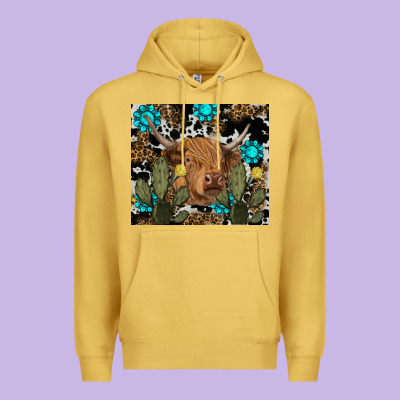 Premium Hoodie western cow