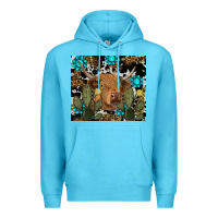 Ocean Blue western cow Premium Hoodie - RanaPortraitStore