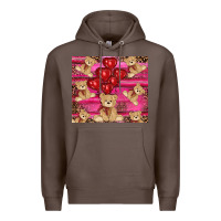 Coffee valentines day teddy bear tumbler Premium Hoodie - RanaPortraitStore