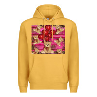 Mustard valentines day teddy bear tumbler Premium Hoodie - RanaPortraitStore