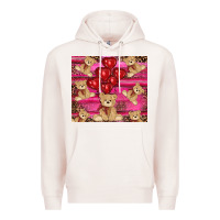 Pale Pink valentines day teddy bear tumbler Premium Hoodie - RanaPortraitStore