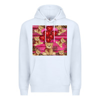 White valentines day teddy bear tumbler Premium Hoodie - RanaPortraitStore