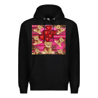 Black valentines day teddy bear tumbler Premium Hoodie - RanaPortraitStore