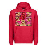 Cardinal valentines day teddy bear tumbler Premium Hoodie - RanaPortraitStore