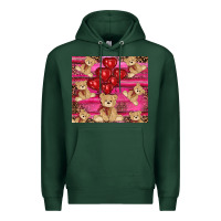 Sports Green valentines day teddy bear tumbler Premium Hoodie - RanaPortraitStore
