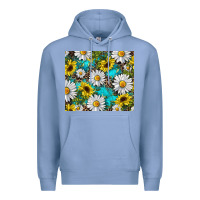 Colony Blue western daisy and sunflower Premium Hoodie - RanaPortraitStore
