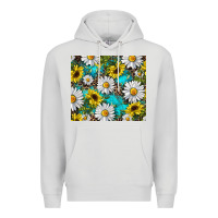 Dove Grey western daisy and sunflower Premium Hoodie - RanaPortraitStore