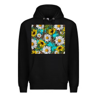 Black western daisy and sunflower Premium Hoodie - RanaPortraitStore