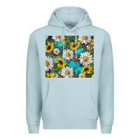 Blue Mist western daisy and sunflower Premium Hoodie - RanaPortraitStore