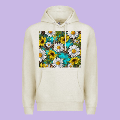 Premium Hoodie western daisy and sunflower