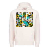 Pale Pink western daisy and sunflower Premium Hoodie - RanaPortraitStore