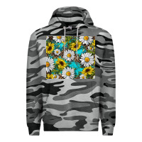 Slate Camo western daisy and sunflower Premium Hoodie - RanaPortraitStore