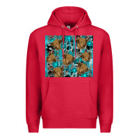Cardinal western aztec highland cow Premium Hoodie - RanaPortraitStore