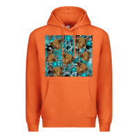 Carrot western aztec highland cow Premium Hoodie - RanaPortraitStore