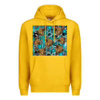 Lemon western aztec highland cow Premium Hoodie - RanaPortraitStore