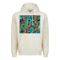 Oatmeal Heather western aztec highland cow Premium Hoodie - RanaPortraitStore