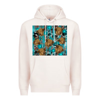 Pale Pink western aztec highland cow Premium Hoodie - RanaPortraitStore