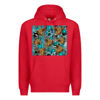 Red western aztec highland cow Premium Hoodie - RanaPortraitStore