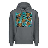 Rock western aztec highland cow Premium Hoodie - RanaPortraitStore