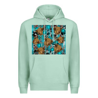 Seafoam western aztec highland cow Premium Hoodie - RanaPortraitStore