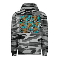 Slate Camo western aztec highland cow Premium Hoodie - RanaPortraitStore