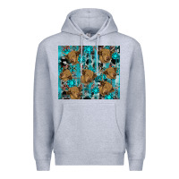 Heather Grey western aztec highland cow Premium Hoodie - RanaPortraitStore
