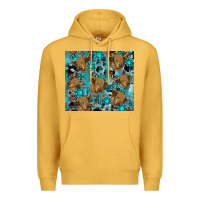 Mustard western aztec highland cow Premium Hoodie - RanaPortraitStore