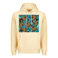 Pina Colada western aztec highland cow Premium Hoodie - RanaPortraitStore