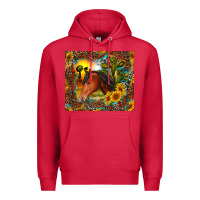 Cardinal western horse and sunflower Premium Hoodie - RanaPortraitStore