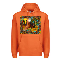 Carrot western horse and sunflower Premium Hoodie - RanaPortraitStore